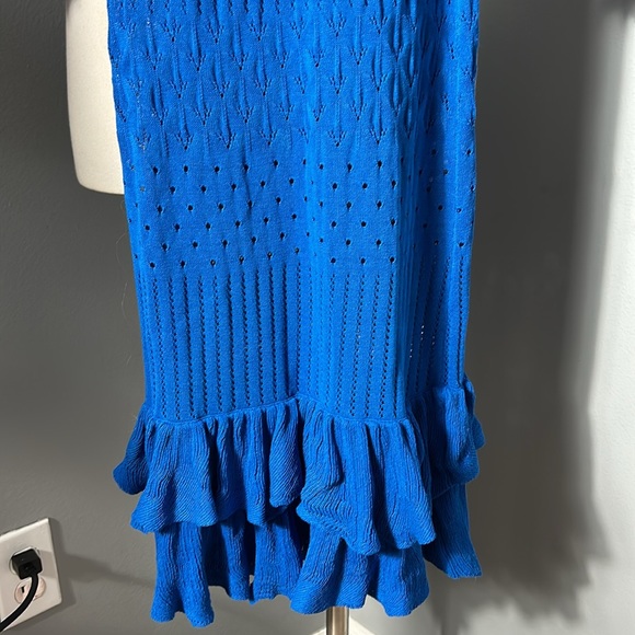 Bebe Knit Dress Ruffle Chest and Hem size Small - Picture 12 of 14